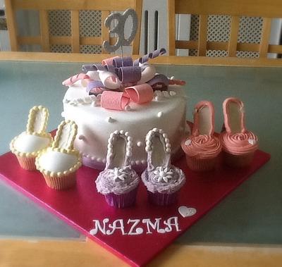 30th birthday with shoe cupcakes! - Cake by YummyDon
