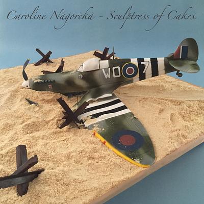 D-day Spitfire Cake - Cake by Caroline Nagorcka - Sculptress of Cakes