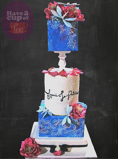 2014 1st wedding cake - Cake by HaveacupofTee