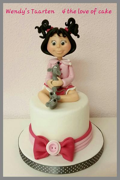 little toddlers with cuddly toy - Cake by Wendy Schlagwein