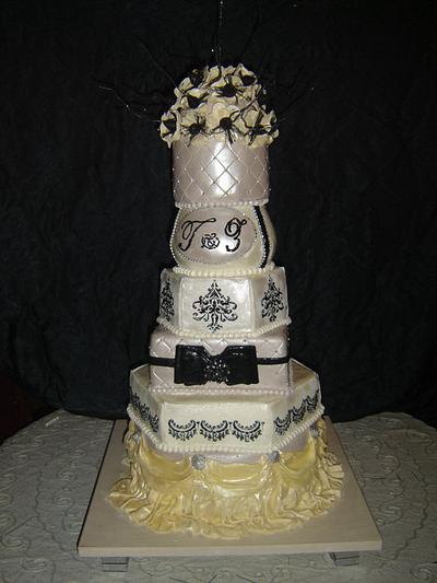 Mixed Shape Wedding Cake - Cake by Katarina