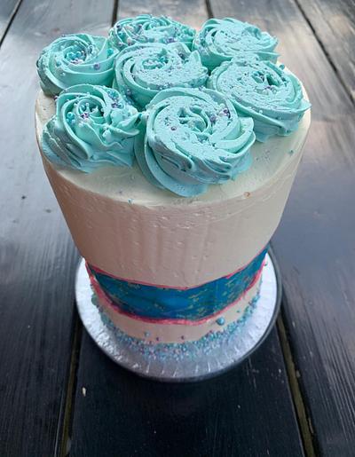 Graduation fault line double barrel cake - Cake by Bonnie’s 🧡 Bakery