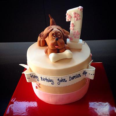 Dog with his bone cake - Cake by Cake Lounge 