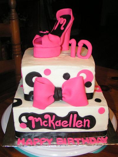 Hot pink platform shoe  - Cake by Cake Creations by Christy