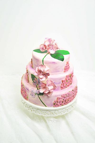 Hydrangea wedding cake - Cake by Ingrid ~ Tårtans underbara värld