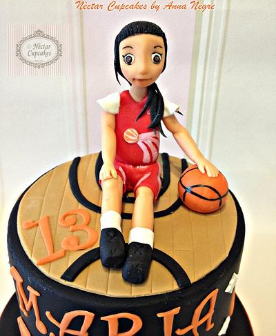basketball girl cake - Cake by nectarcupcakes