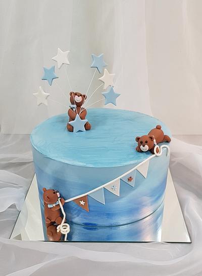 Bear and the stars - Cake by Tirki