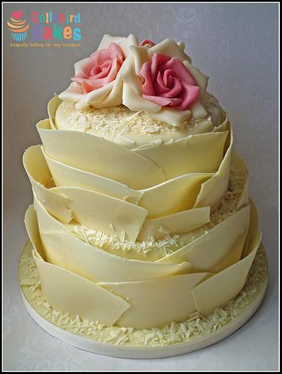 Rustic 'Jenny' White Chocolate Wedding Cake - Cake by Dollybird Bakes