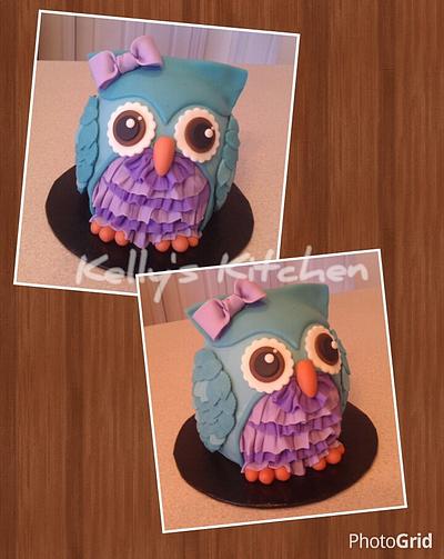 Owl birthday cake - Cake by Kelly Stevens
