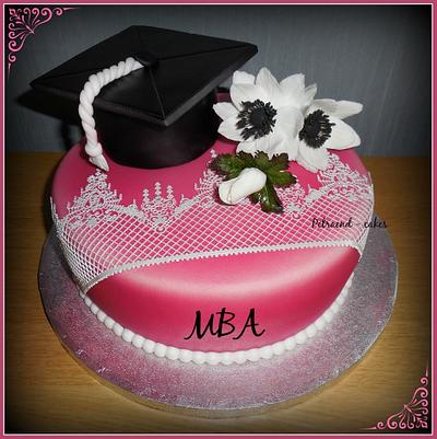 Anemone Graduation Cake - Cake by Petraend