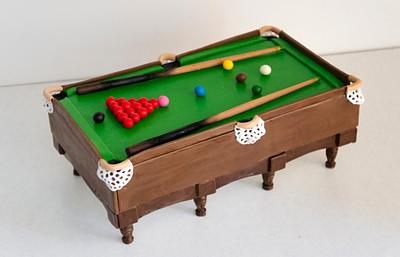 Snooker table Cake - Cake by Laura Dachman