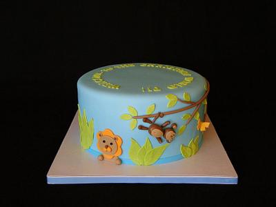 Jungle Christening Cake - Cake by Elisa Colon