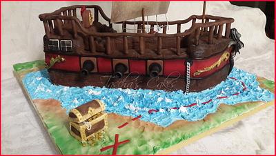 Pirate Ship - Cake by Tascha's Cakes