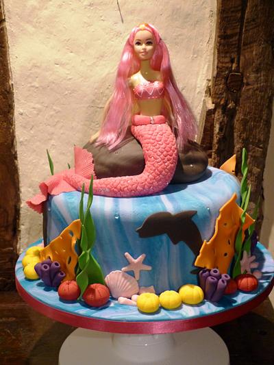 Pink Mermaid - Cake by Angel Cake Design