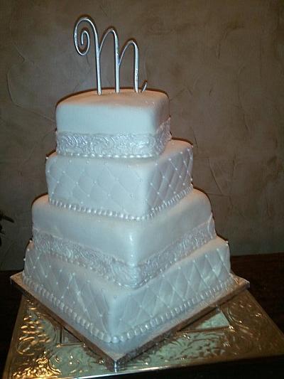 4 tier wedding cake - Cake by Tammy 