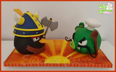 Angry Birds fight - Cake by Bety'Sugarland by Elisabete Caseiro 