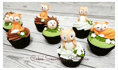 Forest animals cupcakes - Cake by Claudia Smichowski