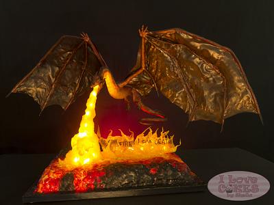 Smaug Breathes Fire - Cakes From Middle Earth - Cake by I Love Cakes by Sheila