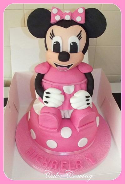 Giant Minnie mouse cake  - Cake by Hayley