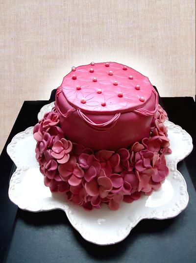 Lovely pink flowers - Cake by Aurélie's Cakes