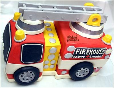 Firetruck Cake by Wicked Goodies - Cake by Wicked Goodies
