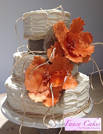 Rustic wedding cake  - Cake by Michelle Edwards 