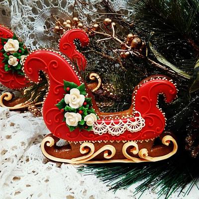 Christmas sleigh  - Cake by Teri Pringle Wood