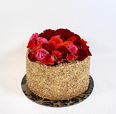 Gold glitter cake - Cake by soods
