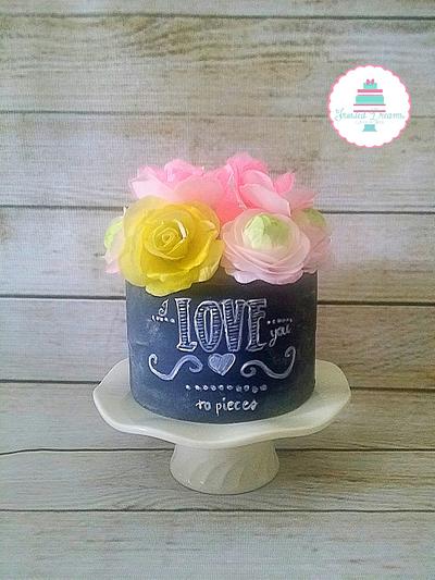 I ♡ you to pieces - Cake by Frosted Dreams 