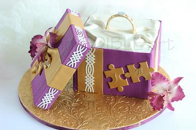 Gift of Love-Engagement Ring Gift Box Cake - Cake by Rumana Jaseel