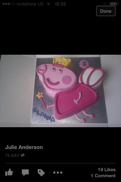 Props Pig Fairy Cake - Cake by Julie Anderson