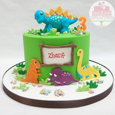 Dinosaurs themed cake with Steggie topper - Cake by Michelle Chan