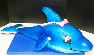 Tri-Delta Sorority Dolphin Birthday Cake - Cake by Sweets By Monica