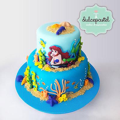 Torta Sirenita - The Little Mermaid cake - Cake by Dulcepastel.com