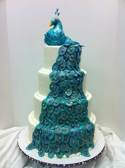 Peacock Cake - Cake by Meghan Smith