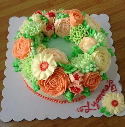 Korean Buttercream Flowercake - Cake by The Buttercream Diva