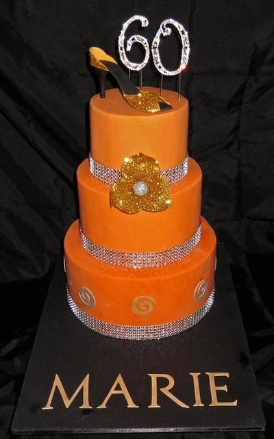 Orange bling - Cake by Kwirkie