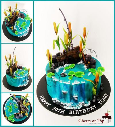 Fishing Theme Cake - Cake by Cherry on Top Cakes