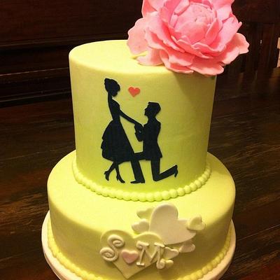 Engagement  - Cake by Elisabethf