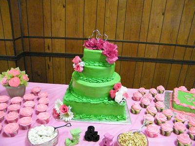 Mixed Shape Wedding Cake - Cake by Christa