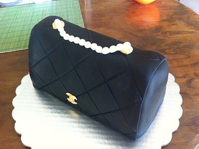 Coco Chanel black lambskin clutch - Cake by Desert's Desserts