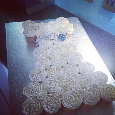 cupcake wedding dress - Cake by Samantha Divine