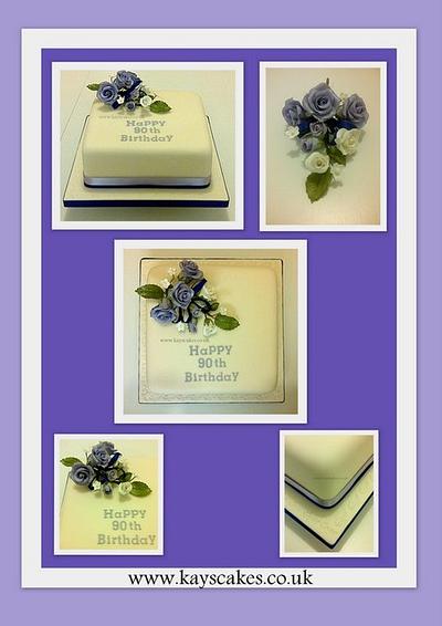 90th Birthday Cake - Cake by Kays Cakes