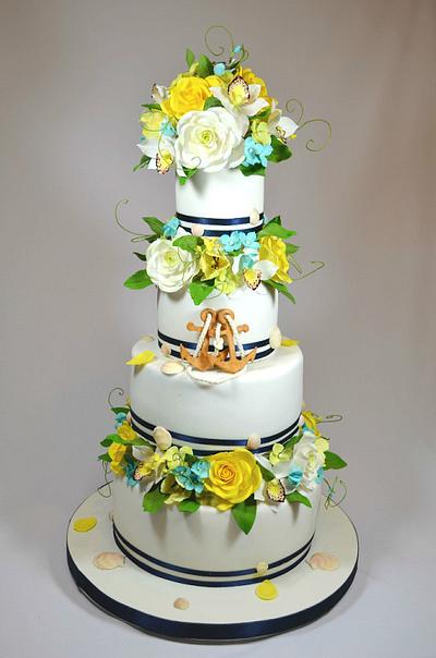 Wedding cake marine - Cake by Yelena