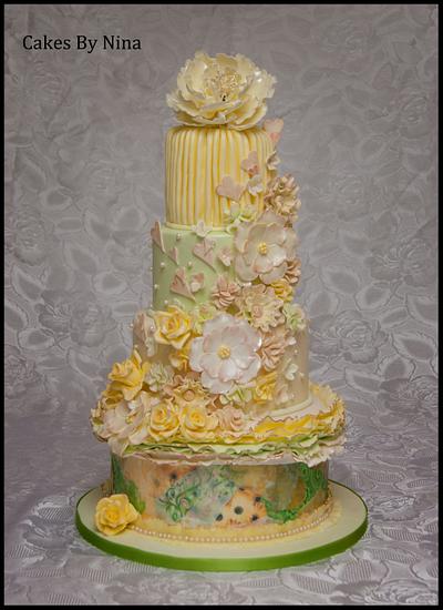 Citrus Passion Wedding Cake - Cake by Cakes by Nina Camberley