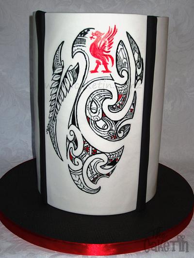 Maori Tattoo with Liverbird - Cake by The Cake Tin