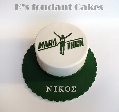 Marathon Runner - Cake by K's fondant Cakes
