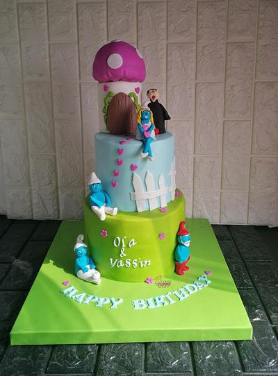 Smurfs cake - Cake by MennaSalah
