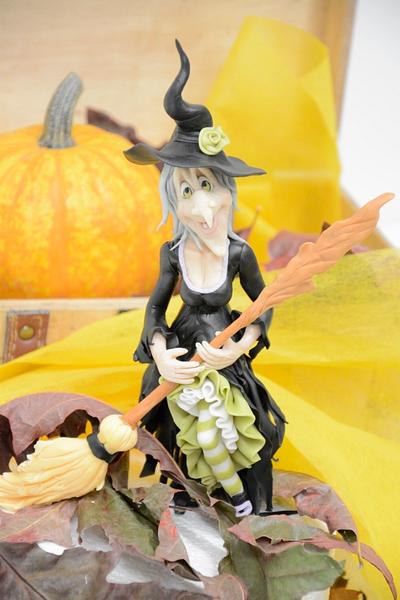 Halloween Witch Cake Topper  - Cake by Rodica Bunea