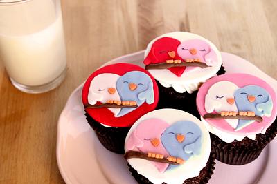 Lovebirds cupcakes - Cake by Estrele Cakes 